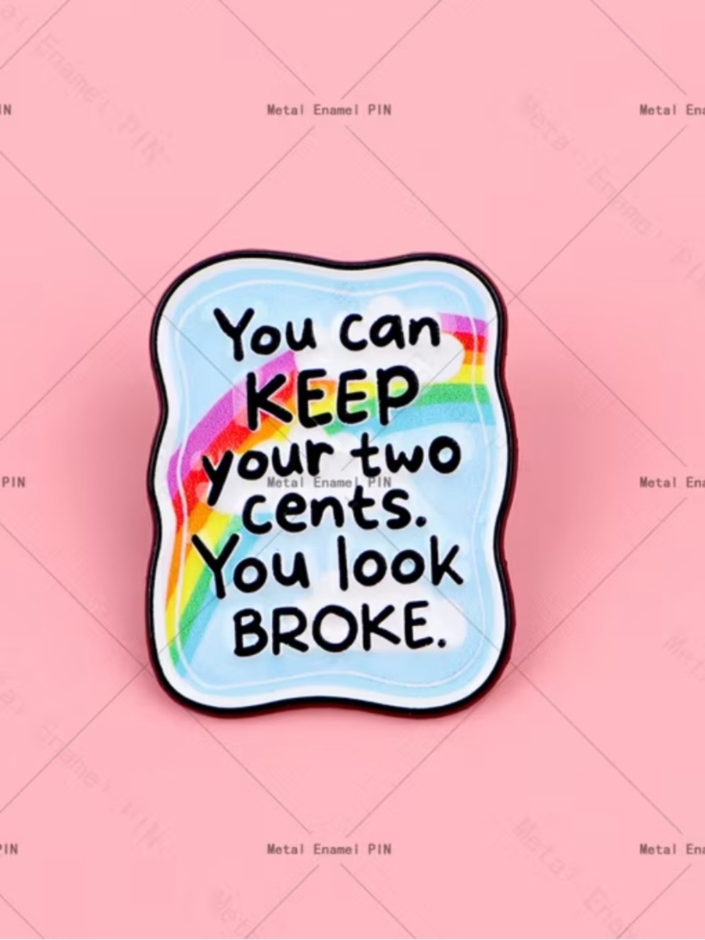You Can Keep Your Two Cents Rainbow Wall Plaque - Pink